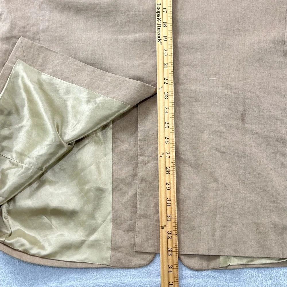 VTG. Banana Republic Men's 46L Beige Linen Blend 3-Button Blazer Jacket  Italy